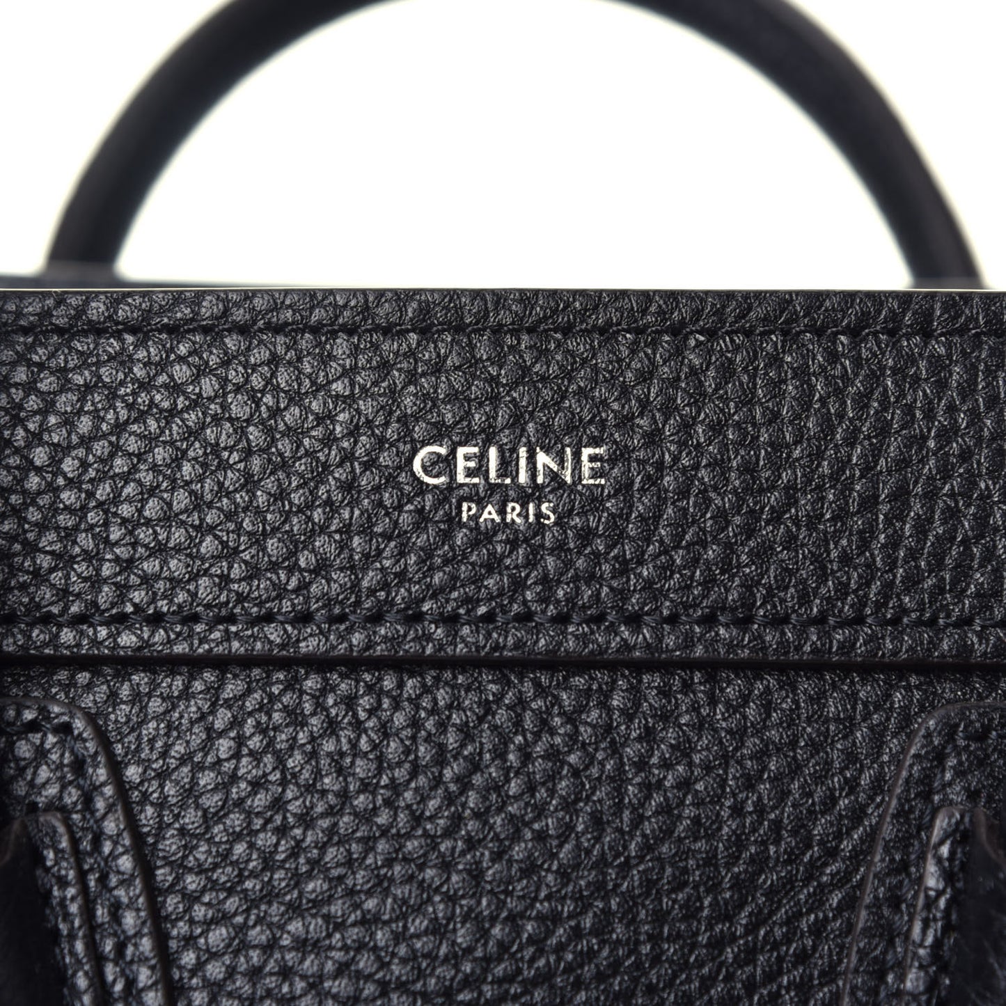 Drummed Calfskin Nano Luggage Black
