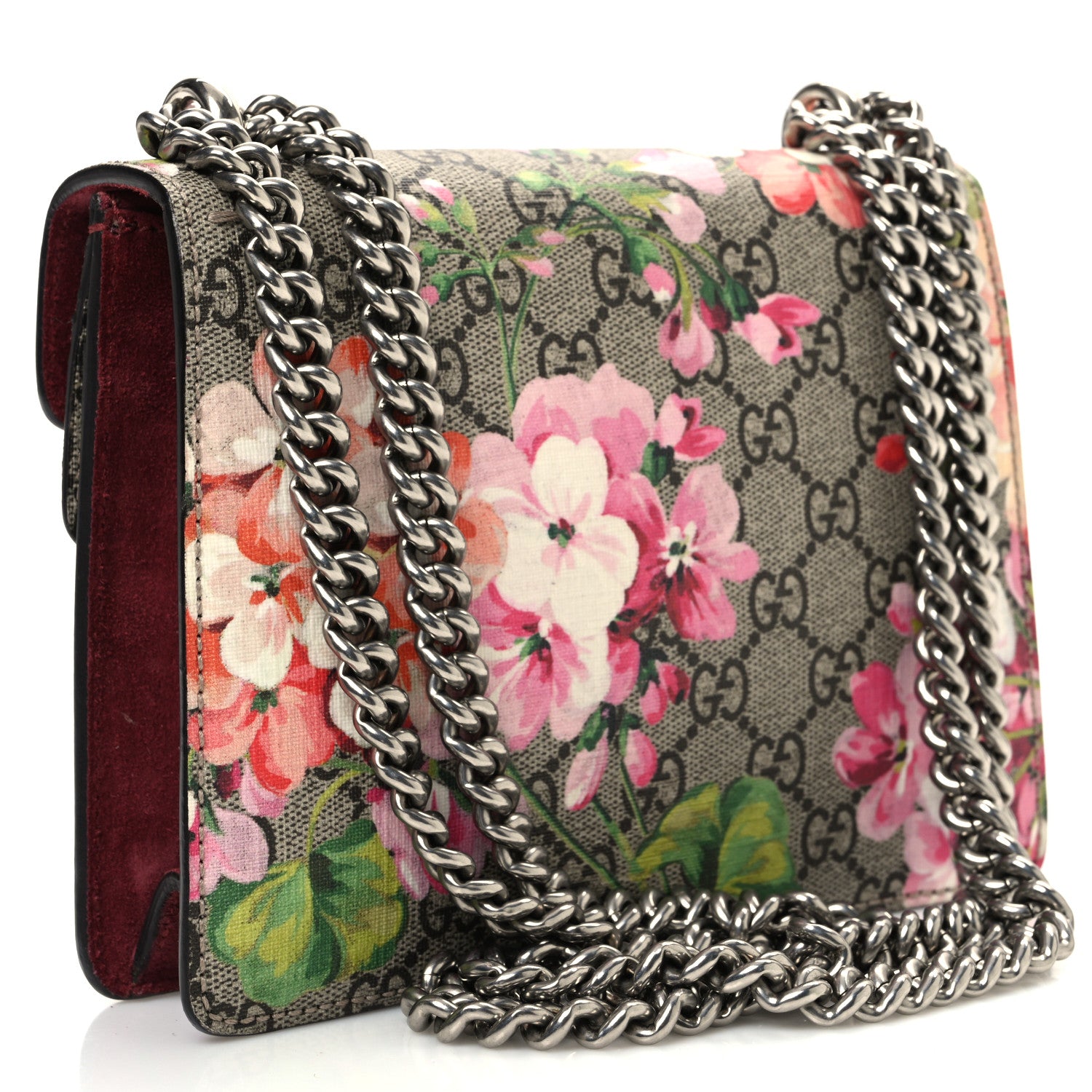 Gucci GG Supreme Monogram Blooms Mini Dionysus Shoulder Bag Beige Multicolor Dry Rose 3 of 10