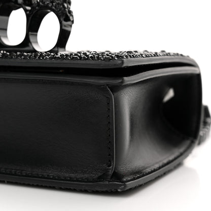 Alexander McQueen Calfskin Crystal Chain Clutch Black 9 of 12