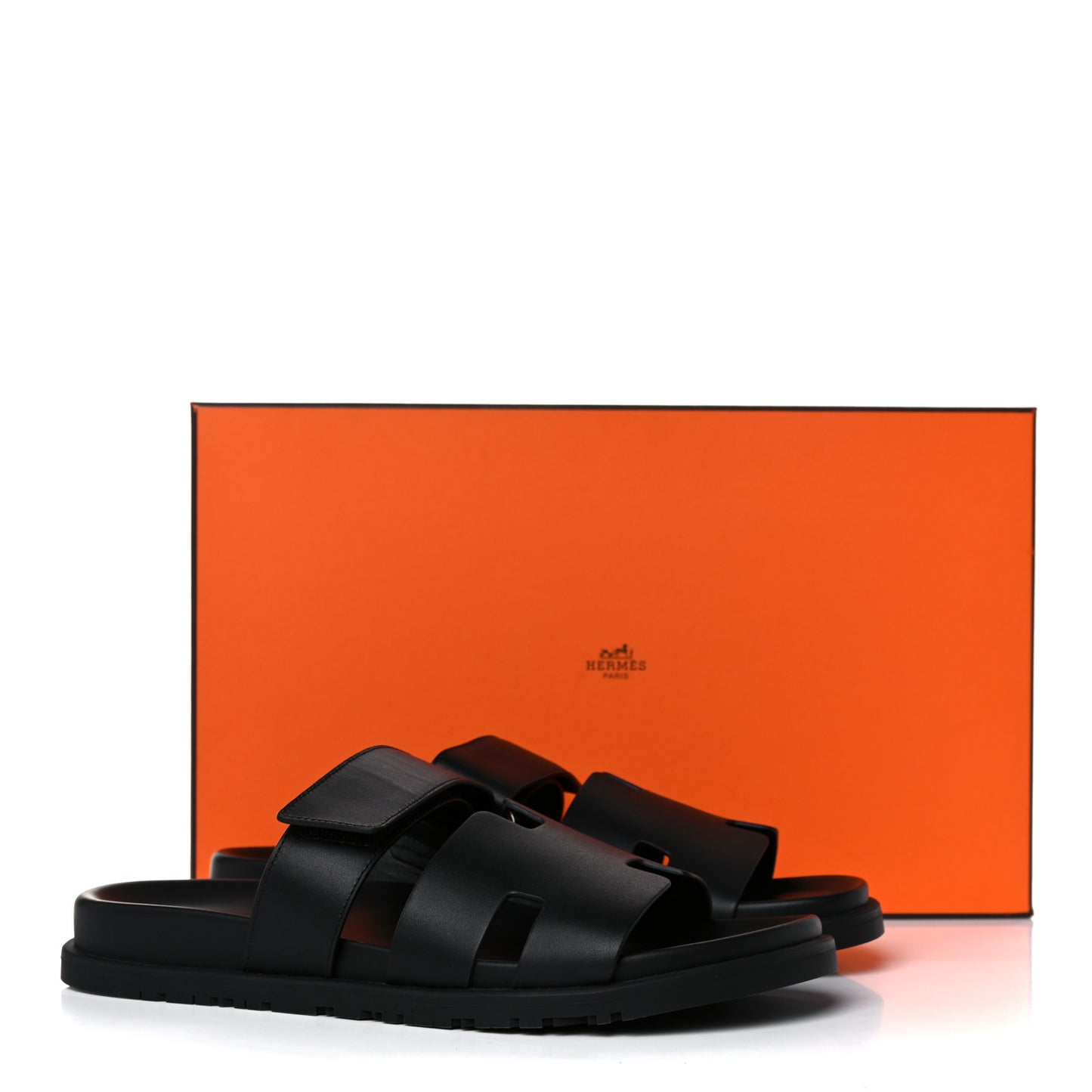 Calfskin Womens Chypre Sandals 41.5 Black