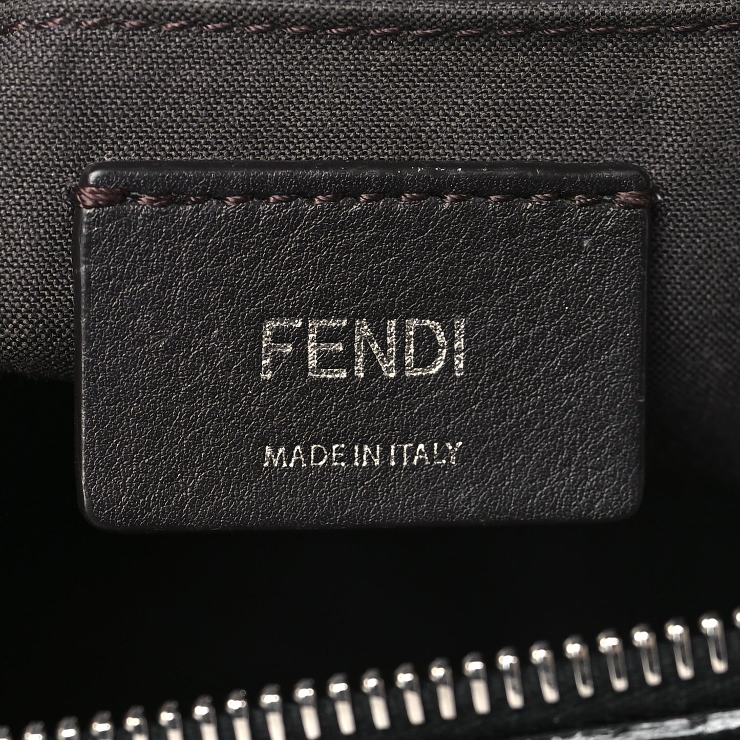 Vitello Dolce Bi-Color FF 1974 Embossed Mini By The Way Boston Bag Black Maya