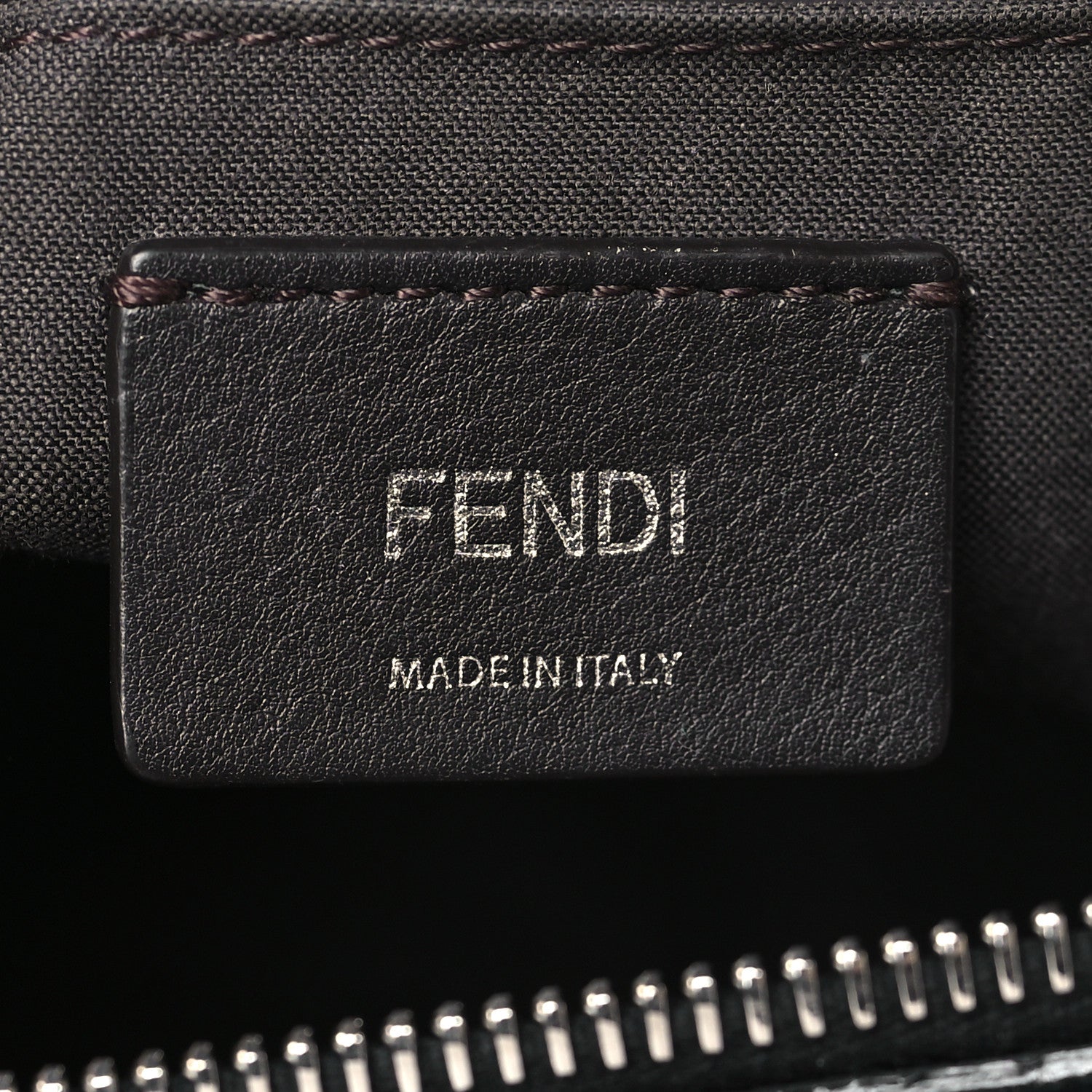 Fendi Vitello Dolce Bi-Color FF 1974 Embossed Mini By The Way Boston Bag Black Maya 6 of 9