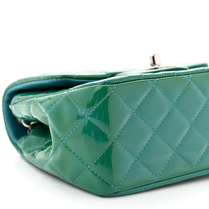 Chanel Patent Quilted Mini Square Flap Blue 9 of 10