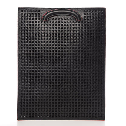 Christian Louboutin Calfskin Spiked Large Trictrac Portfolio Bag Black 3 of 12