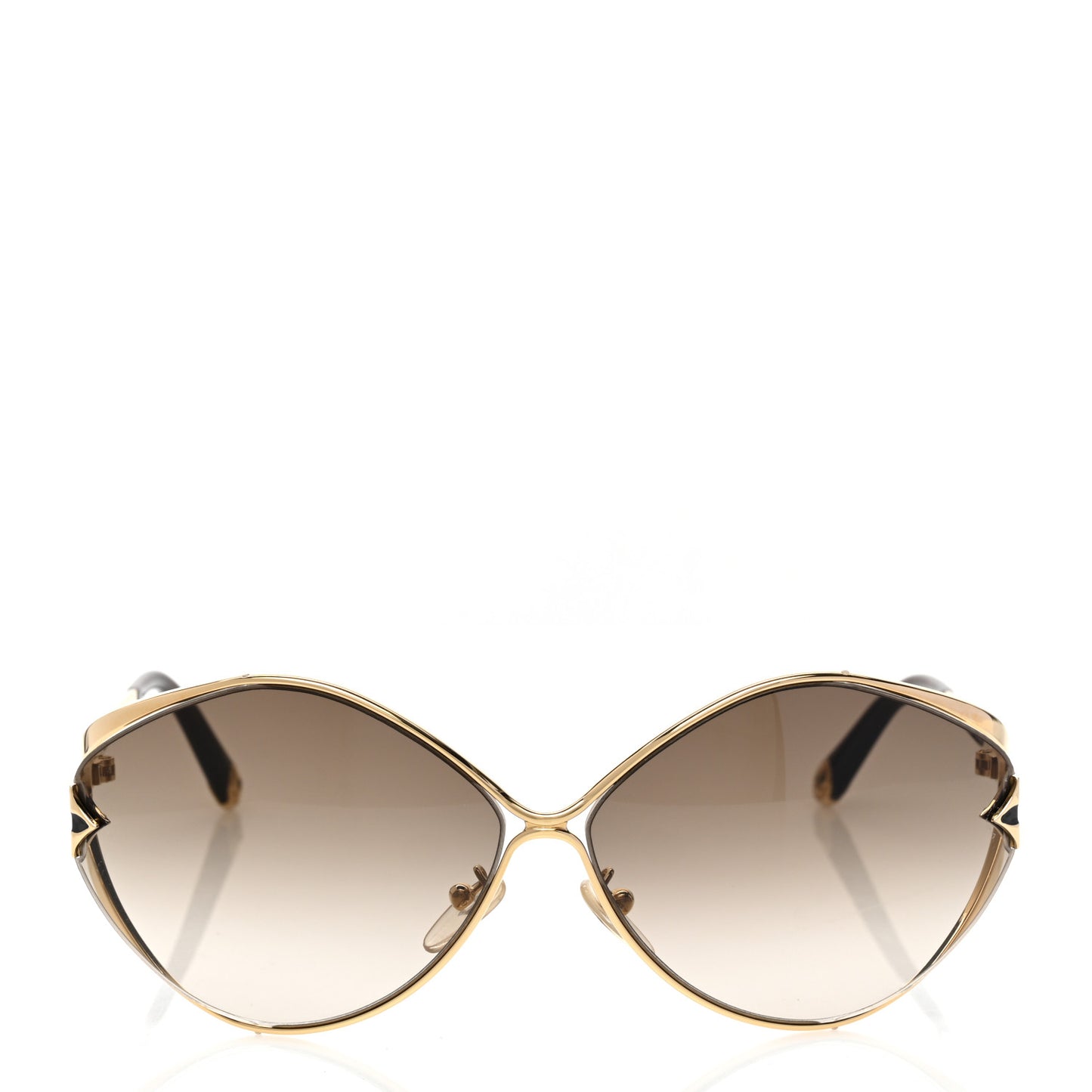Metal Laurel Sunglasses Z0410U Brown Glitter