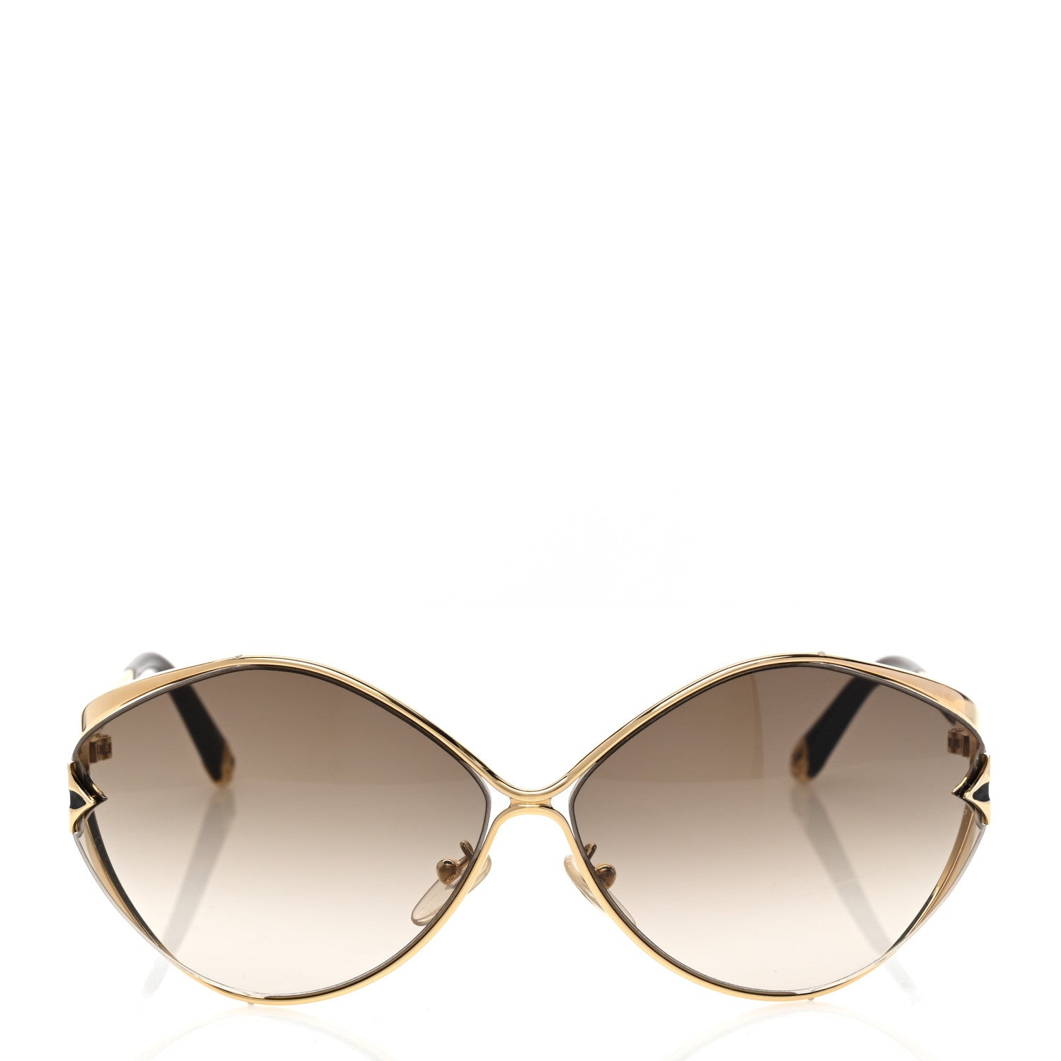 Louis Vuitton Metal Laurel Sunglasses Z0410U Brown Glitter 2 of 7