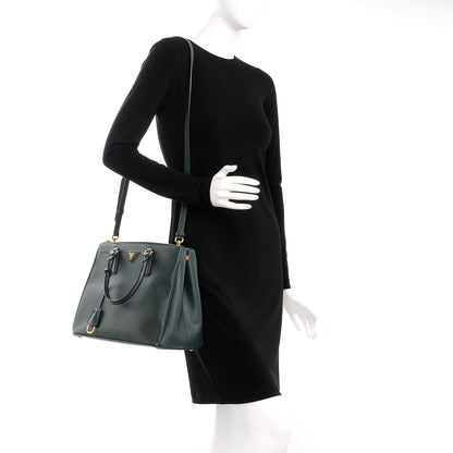 Prada Saffiano Medium Galleria Double Zip Tote Smeraldo 2 of 10