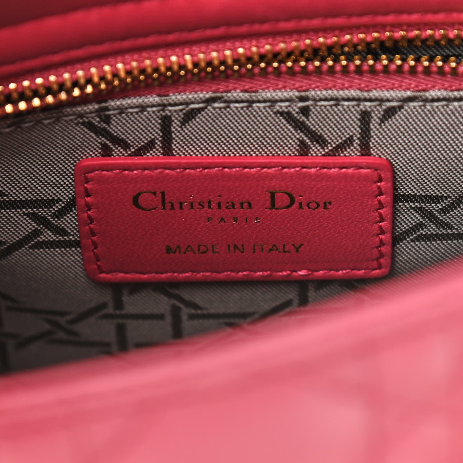 Christian Dior Lambskin Cannage Small Lady Dior Fraise 6 of 9
