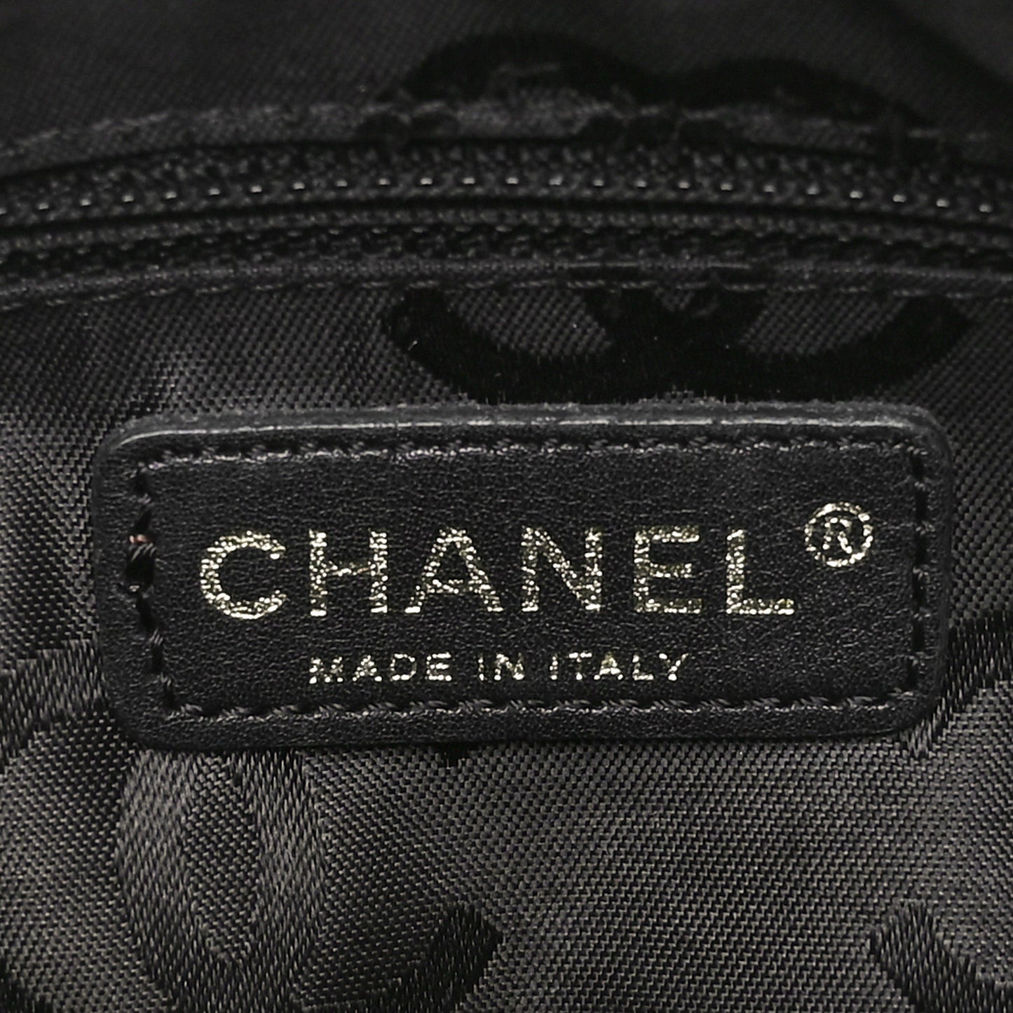 Calfskin CC Stitched Small Hobo Black