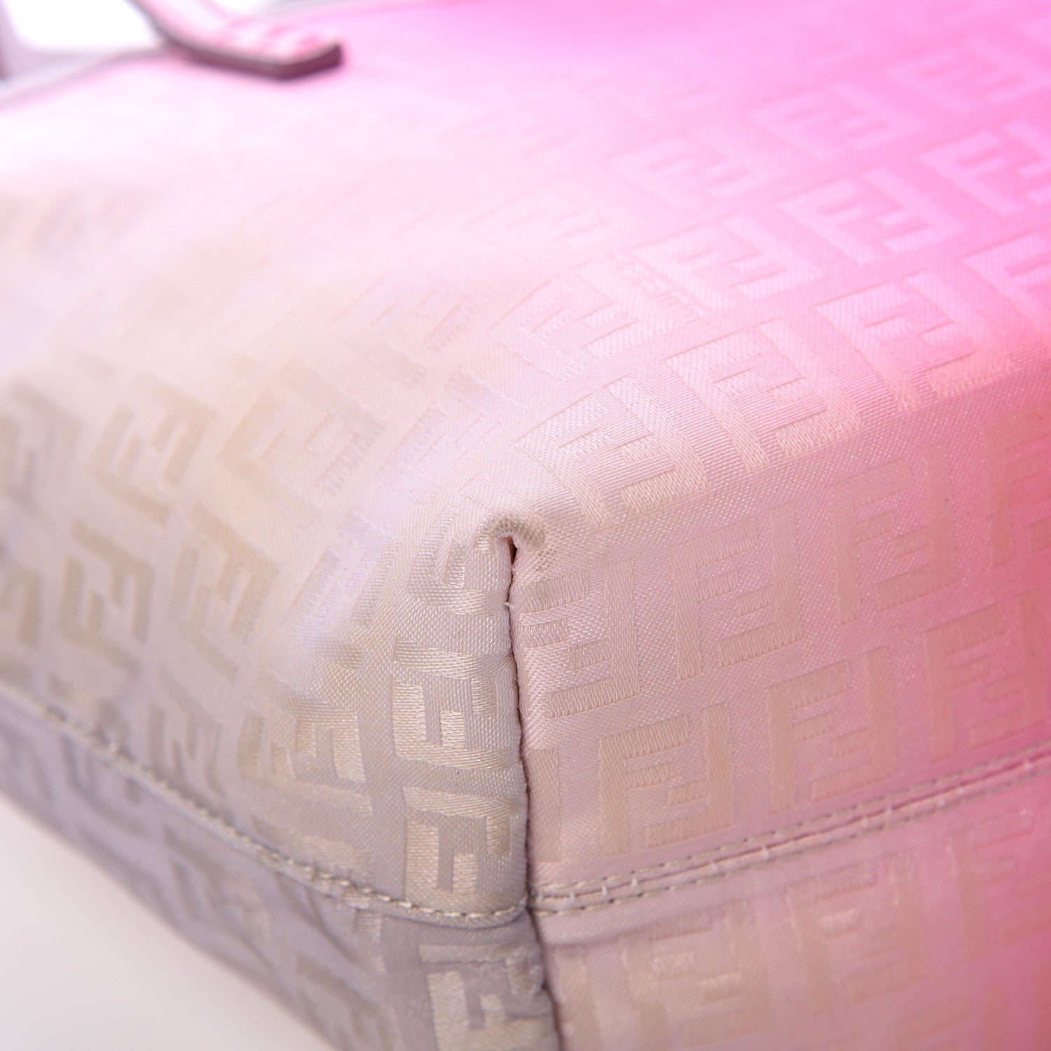 Fendi Zucchino Vitello Ombre Roll Tote Fuxia Lavanda 8 of 11