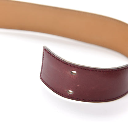 Hermes Box 32mm Fold Over H Belt 65 Rouge H 5 of 5