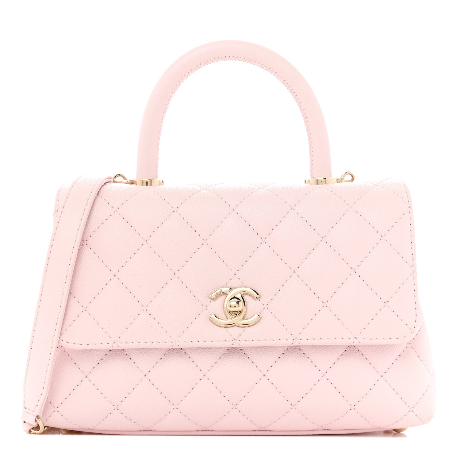 Chanel Caviar Quilted Mini Coco Handle Flap Light Pink 1 of 10