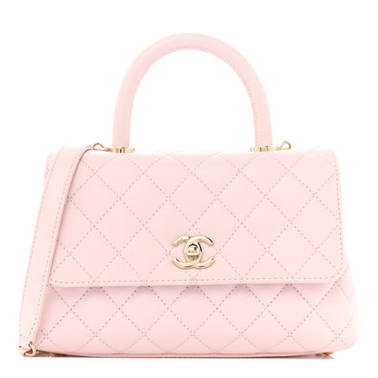 Chanel Caviar Quilted Mini Coco Handle Flap Light Pink 1 of 10