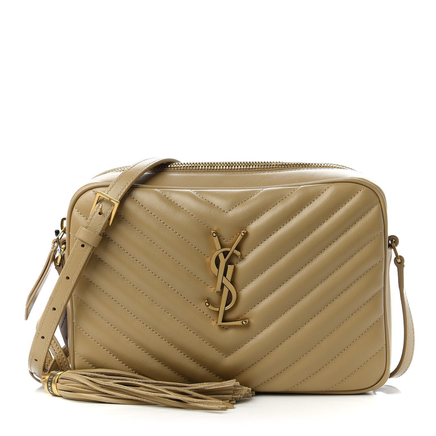 Saint Laurent Calfskin Matelasse Monogram Lou Camera Bag Dusty Grey 1 of 11