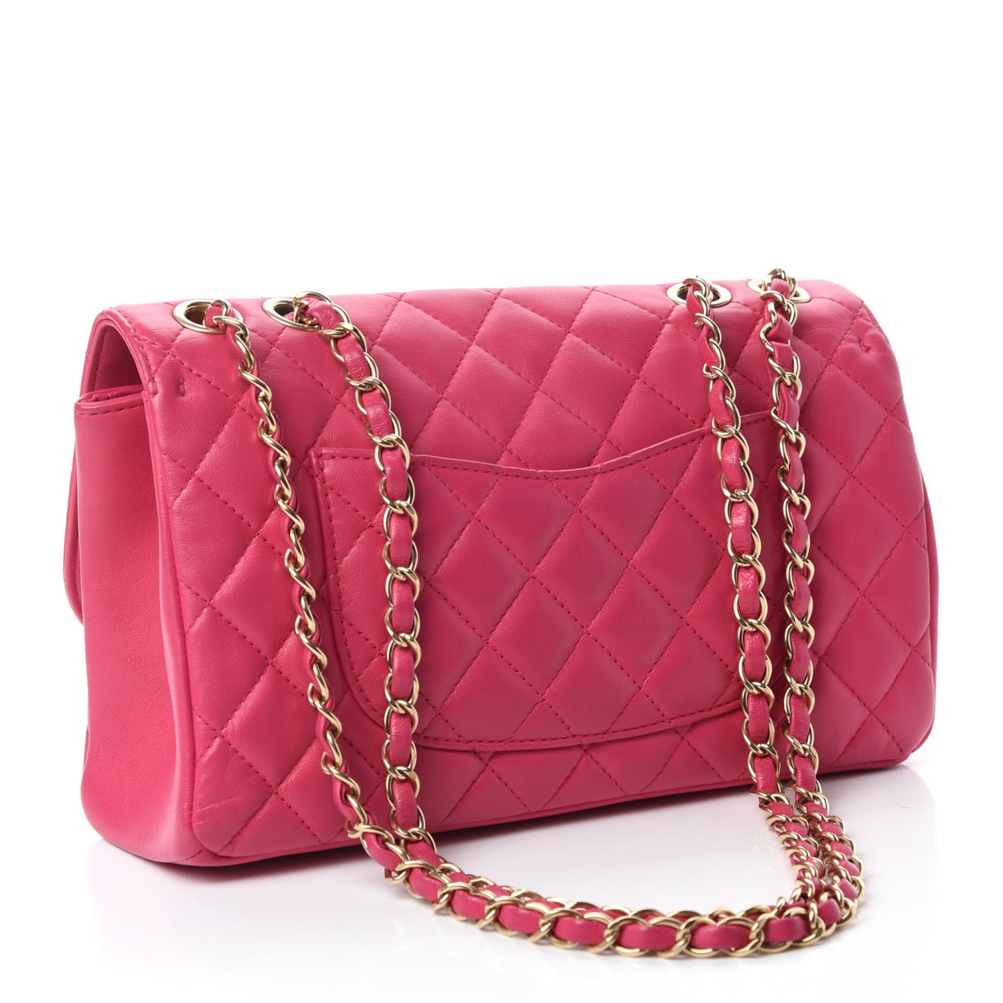 Lambskin Quilted Medium Mademoiselle Chic Flap Pink