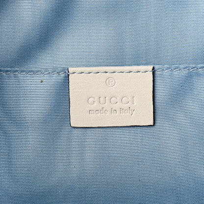 Gucci X SEGA Calfskin GUCCY Stars Zip Clutch Bag Mystic White Gold 6 of 8
