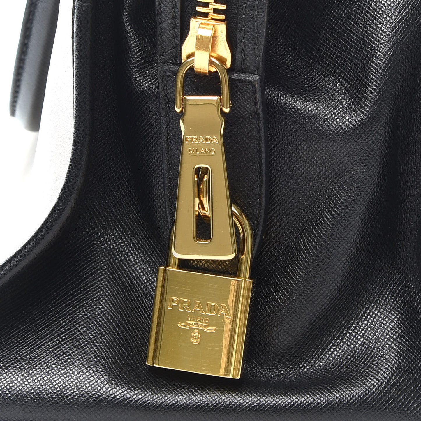 Saffiano Soft Bi-Color Tote Black White