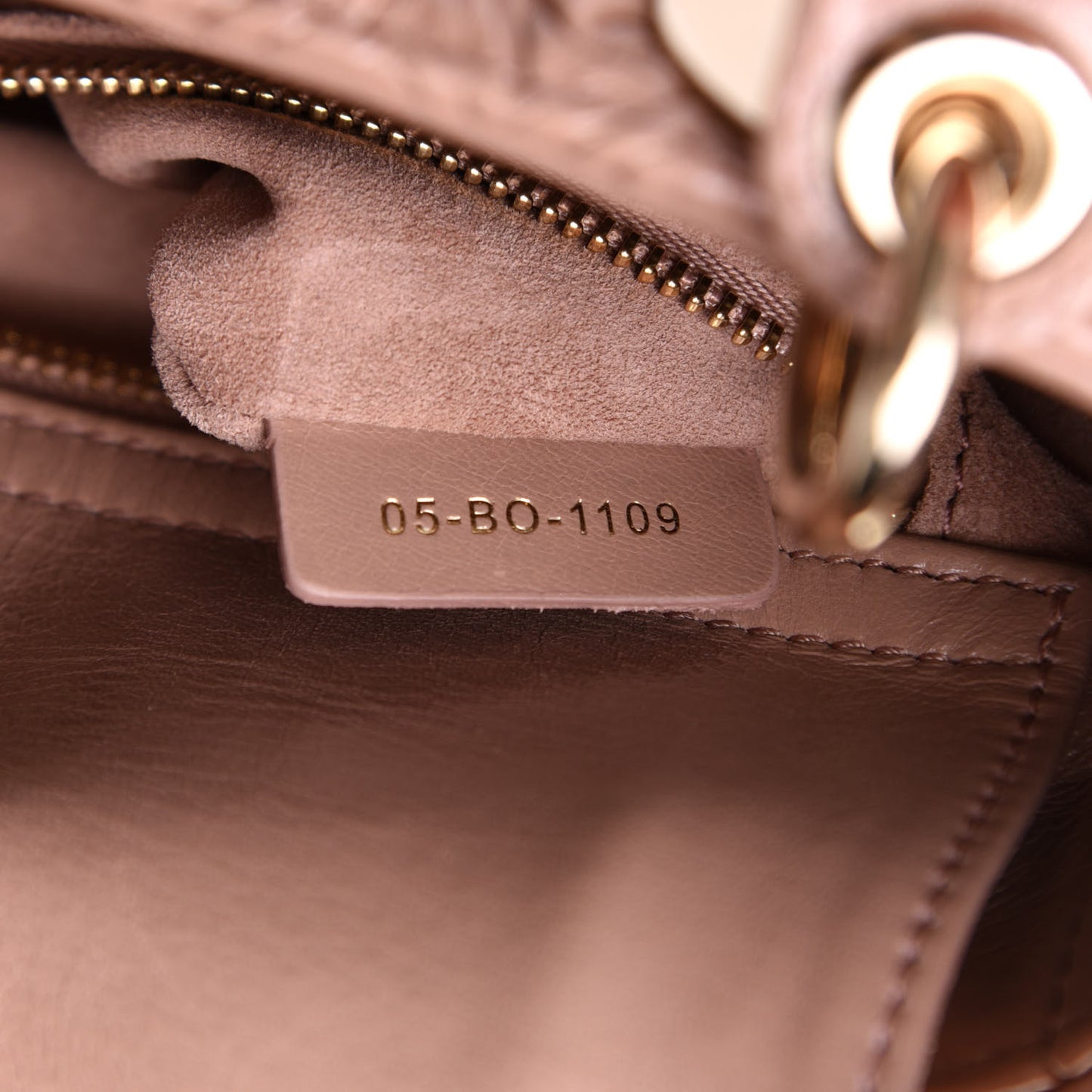 Lambskin Gathered Mini Lady Dior Fard