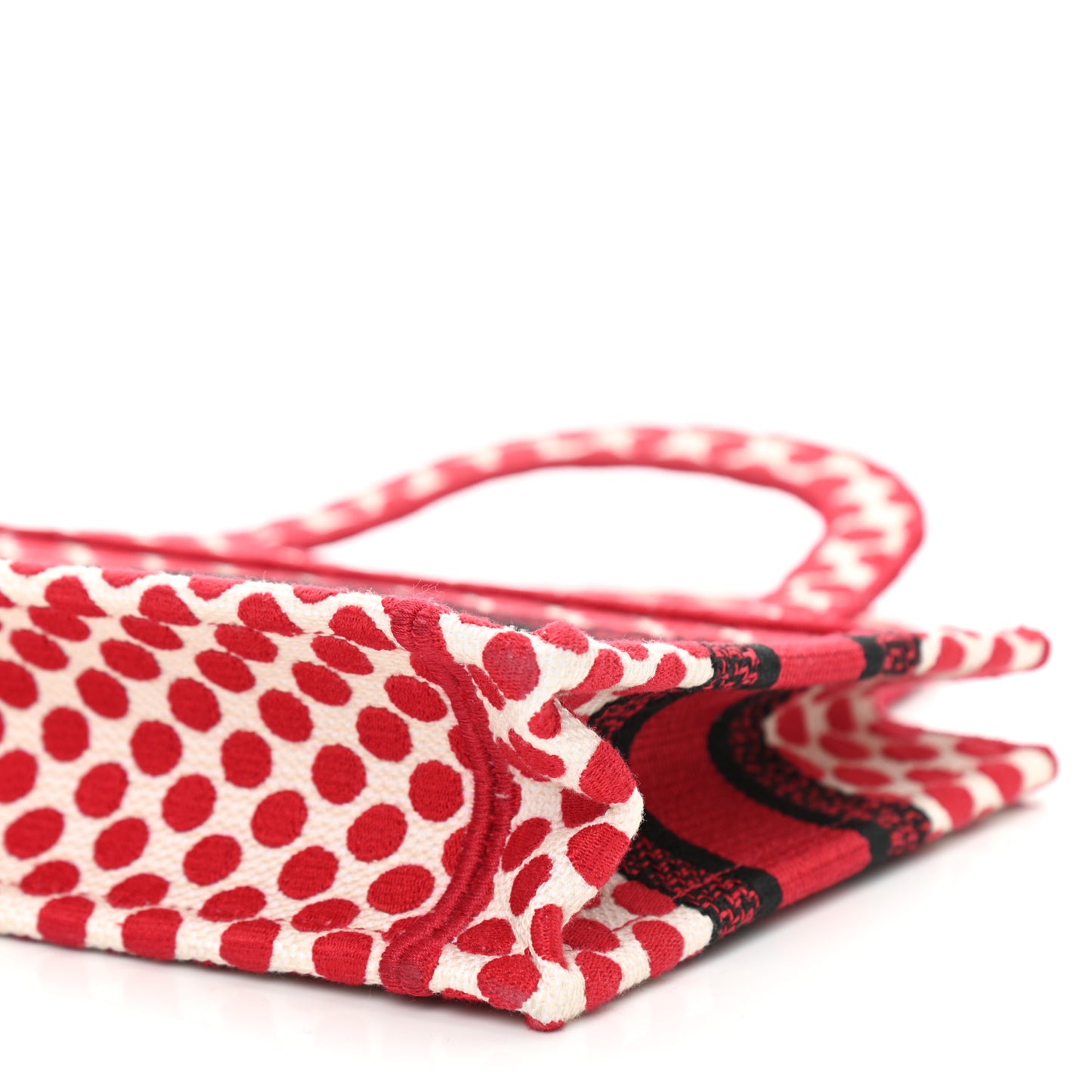 Canvas DiorAmour Dots Mini Book Tote Red