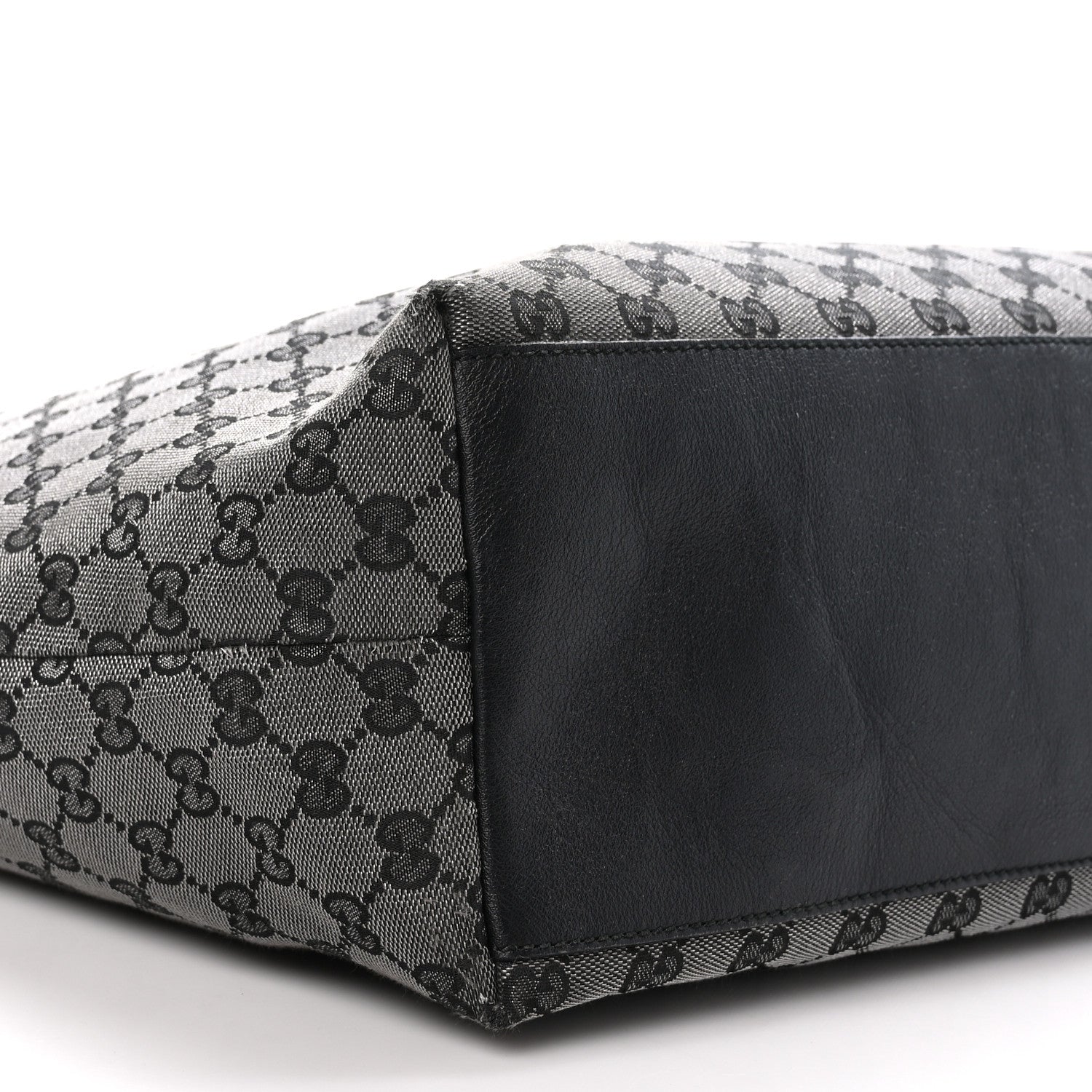 Gucci Metallic Monogram XL Shopper Tote Black 9 of 16