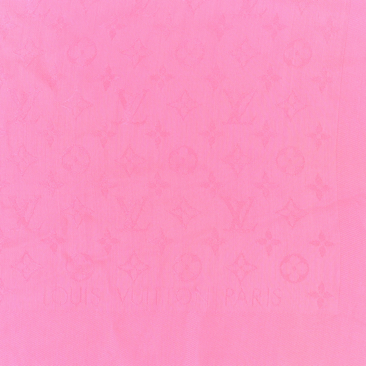 Silk Wool Monogram Shawl Velvet Rose