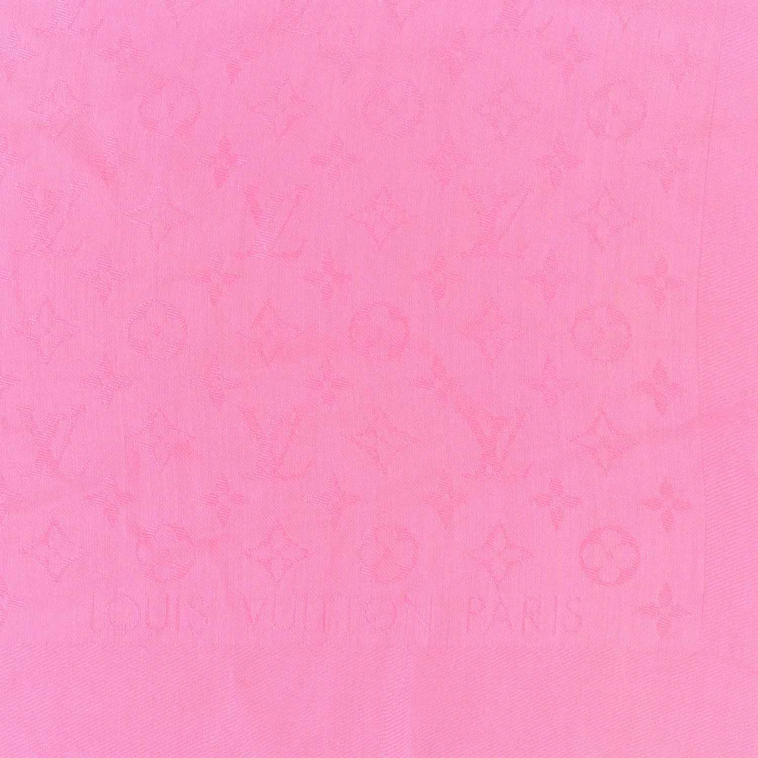 Louis Vuitton Silk Wool Monogram Shawl Velvet Rose 2 of 3