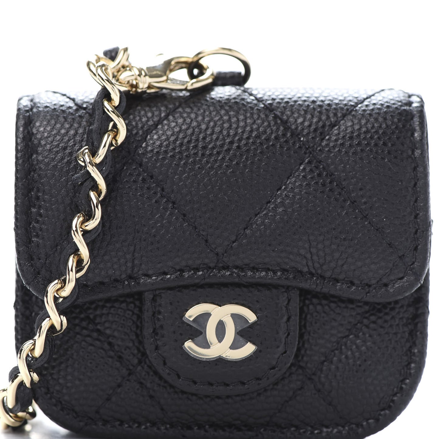 Caviar Quilted Airpods Pro Case Black