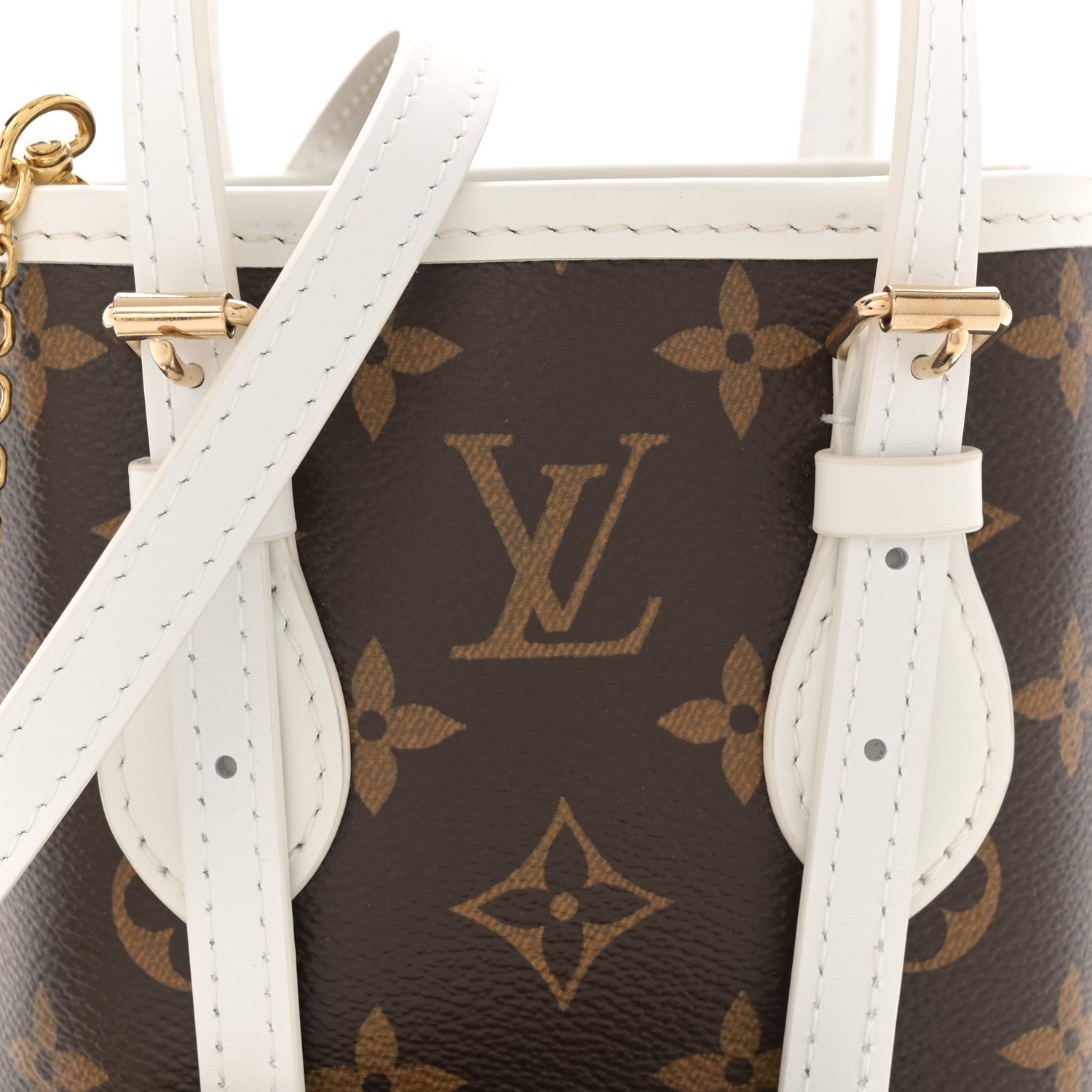 Louis Vuitton Monogram LV Match Nano Bucket Bag White 8 of 12
