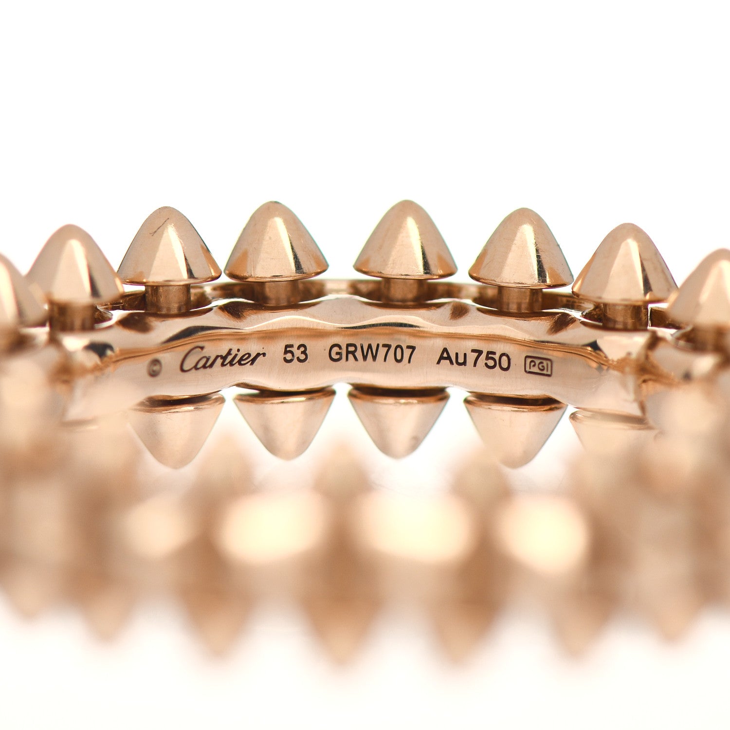 Cartier 18K Pink Gold SM Clash De Cartier Ring 53 6.25 4 of 4