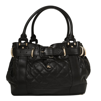 Burberry Calfskin Quilted Beaton Satchel Dark Brown 1 of 10