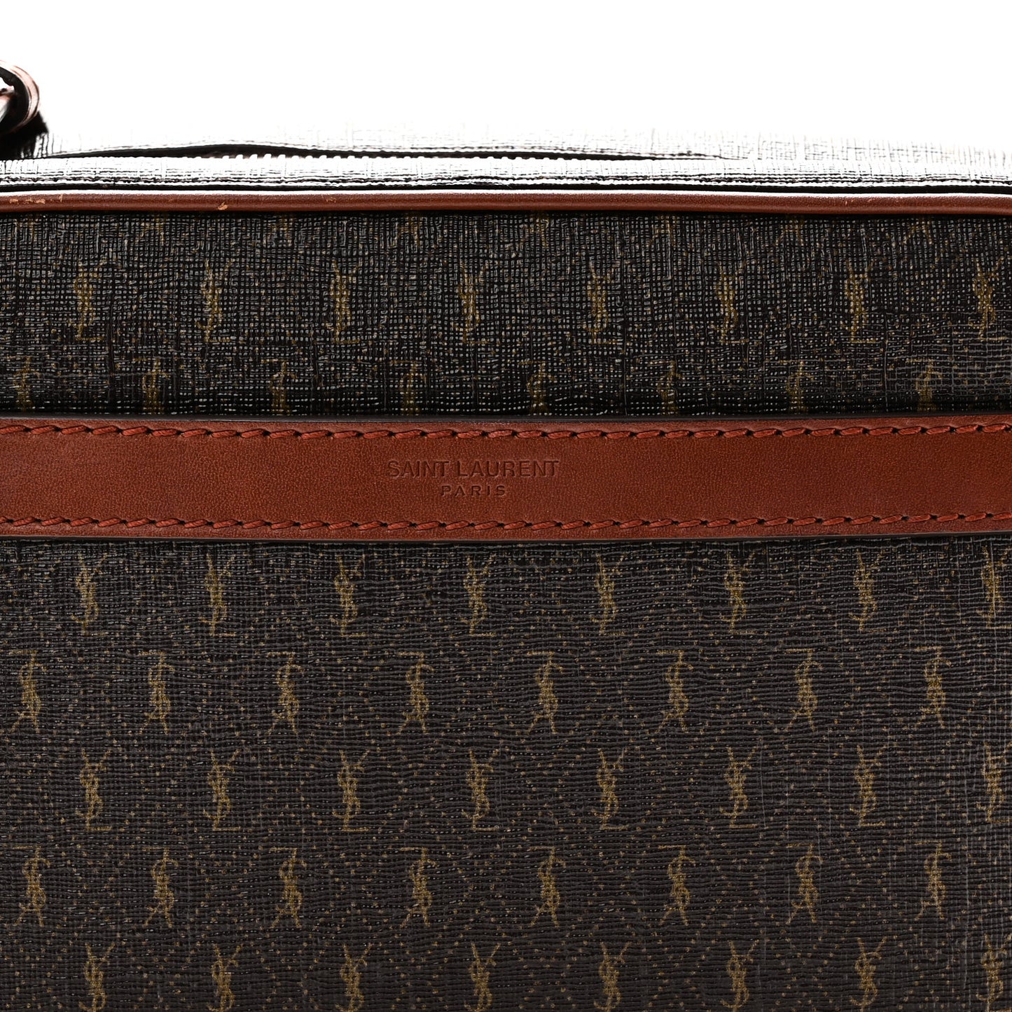 Canvas Smooth Calfskin Le Monogramme Camera Bag Chestnut