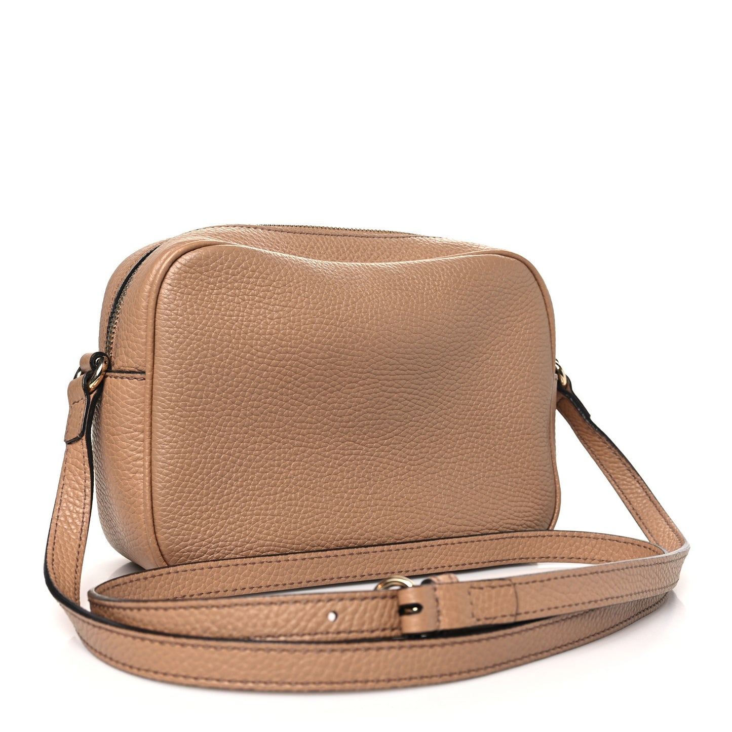 Pebbled Calfskin Small Soho Disco Bag Camelia