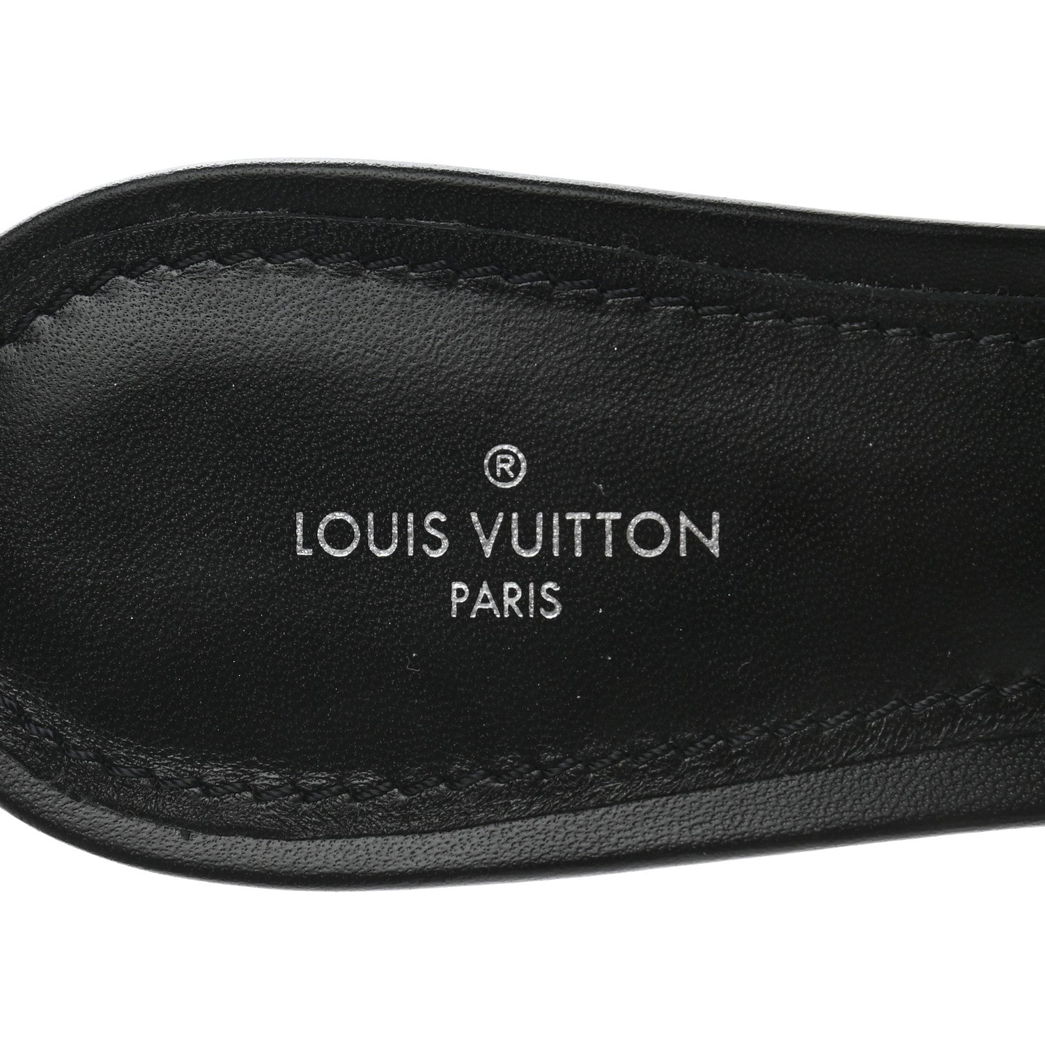 Louis Vuitton Lambskin Embossed Monogram Revival High Heel Mules 40 Black 7 of 7
