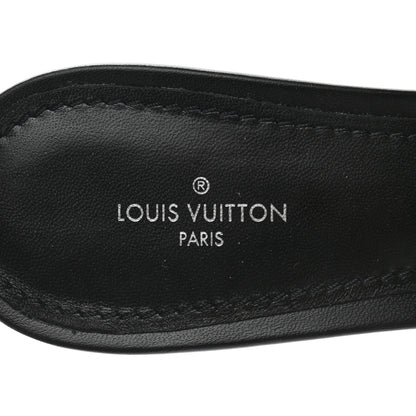 Louis Vuitton Lambskin Embossed Monogram Revival High Heel Mules 40 Black 7 of 7