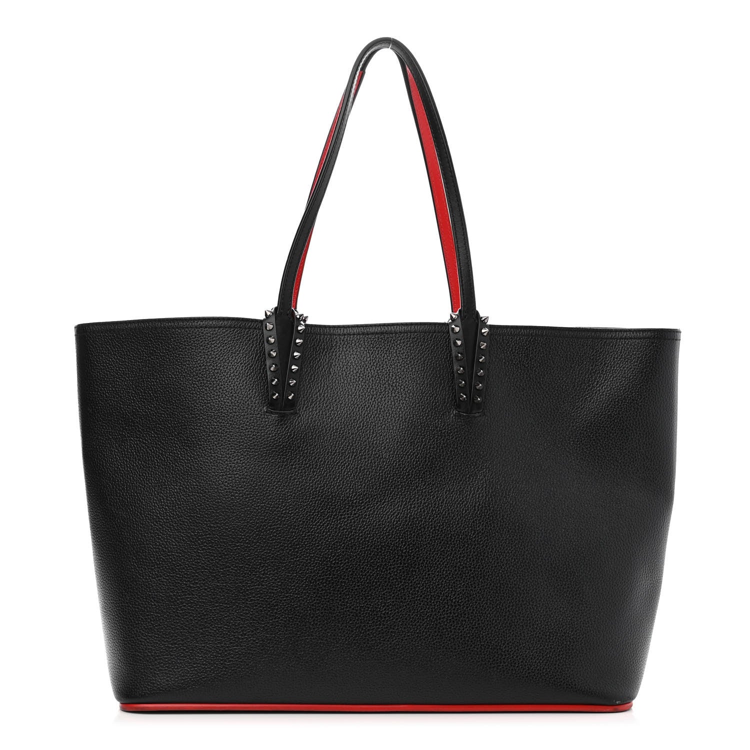 Christian Louboutin Calfskin Spikes East West Cabata Tote Black 1 of 15