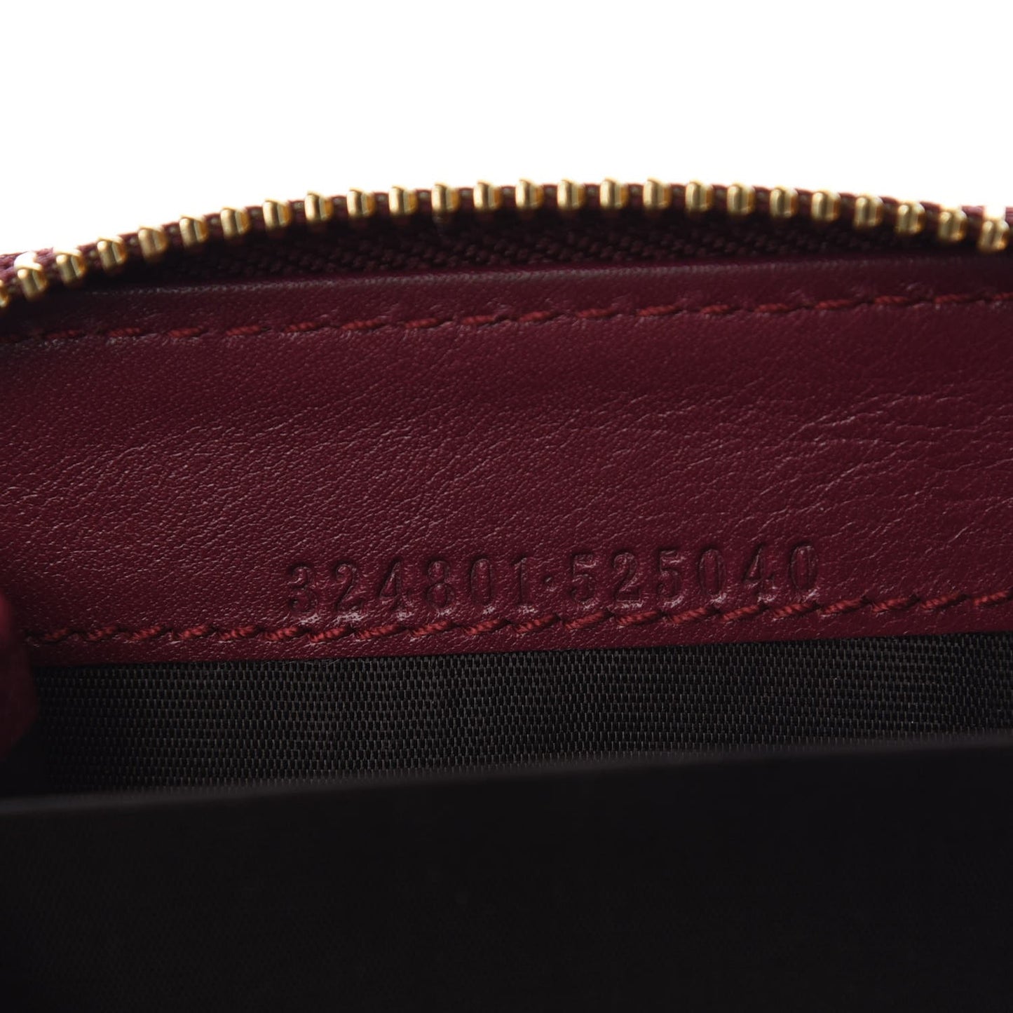 Guccissima Zip Around Card Case Red
