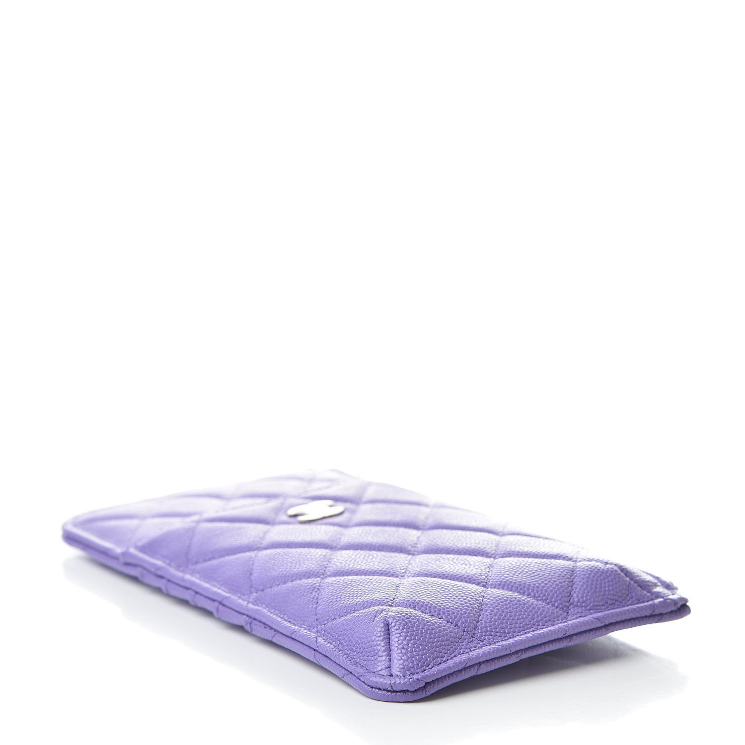 Chanel Caviar Quilted Classic Flat Wallet Pouch Purple 4 of 8