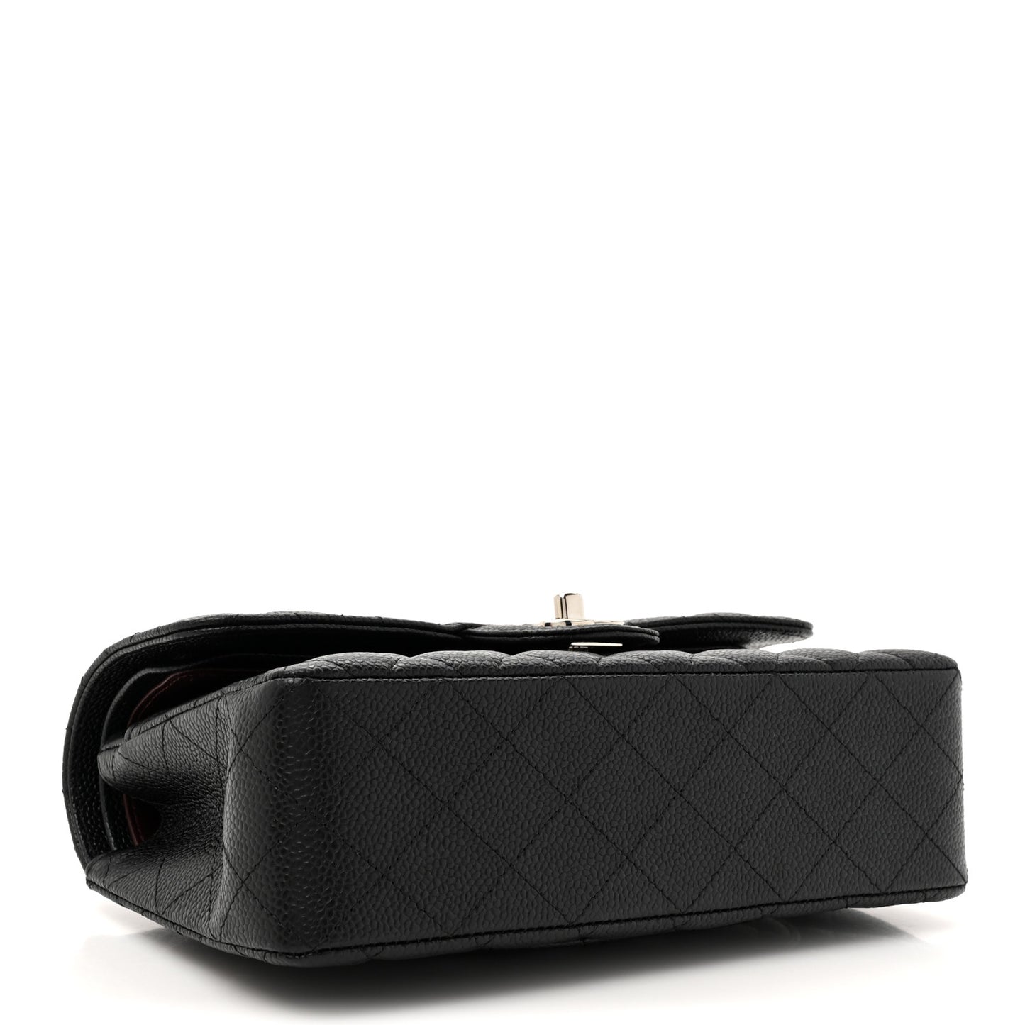 Caviar Quilted Small Double Flap Black