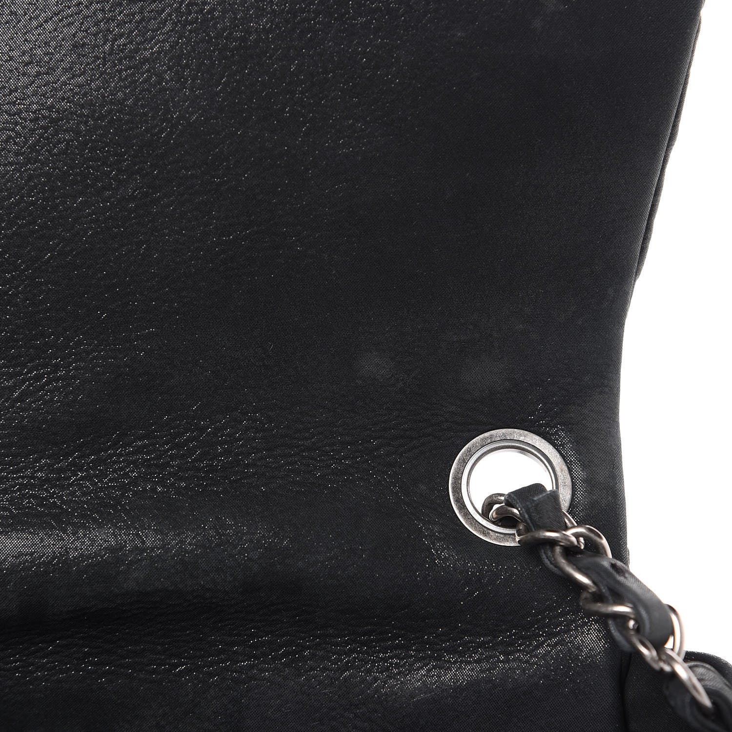 Chanel Iridescent Calfskin Glint Flap Black 9 of 15