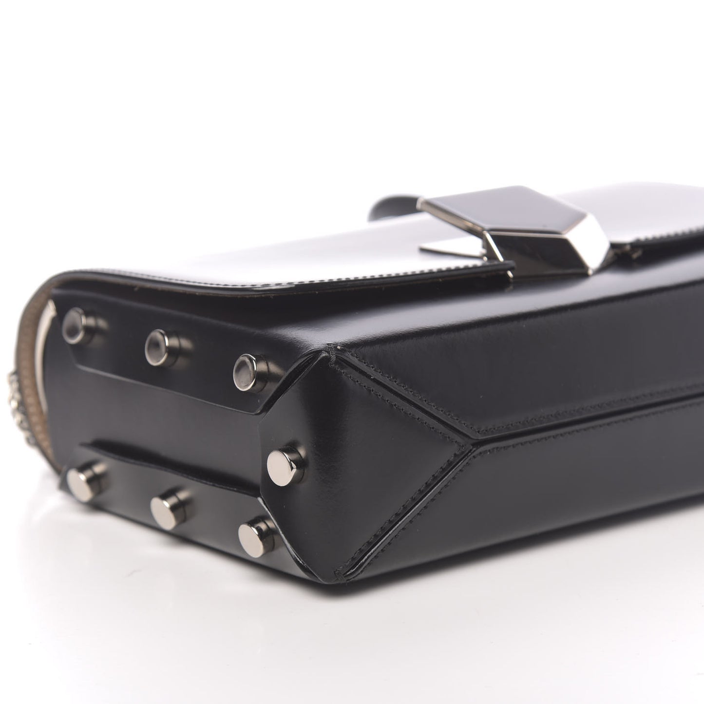 Smooth Calfskin Lockett City Shoulder Bag Black