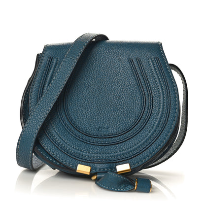 Chloe Calfskin Mini Marcie Round Crossbody Bag Teal 1 of 10