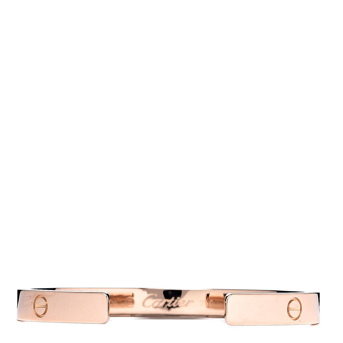 18K Pink Gold LOVE Cuff Bracelet 17