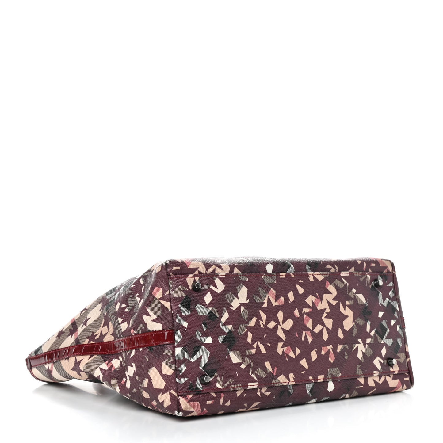 Patent Supernova Check Stars Large Nickie Landscape Tote Berry Red