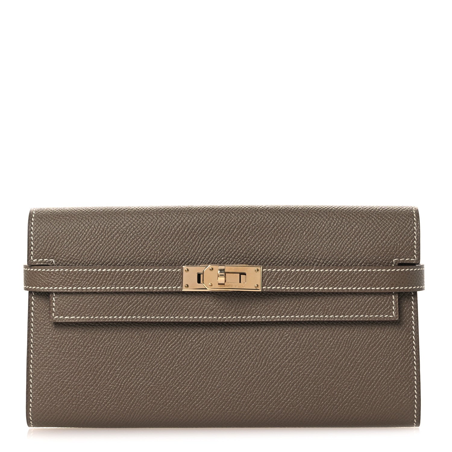 Hermes Epsom Kelly Longue Wallet Etoupe 1 of 10