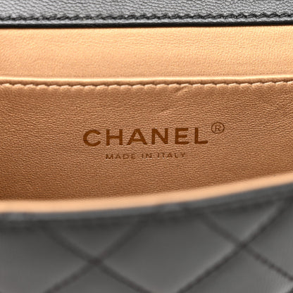 Chanel Goatskin Quilted Chic Pearls Flap Black 6 of 11