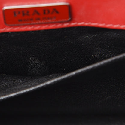 Prada City Calfskin Saffiano Crystal Cahier Bag Fuoco Black 6 of 9