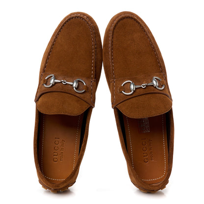 Gucci Suede Mens Horsebit Driver Loafers 9 Cuir 2 of 10