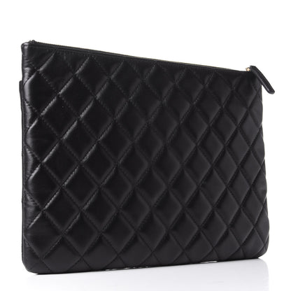 Chanel Lambskin Quilted Medium Flap Cosmetic Case Black 3 of 8
