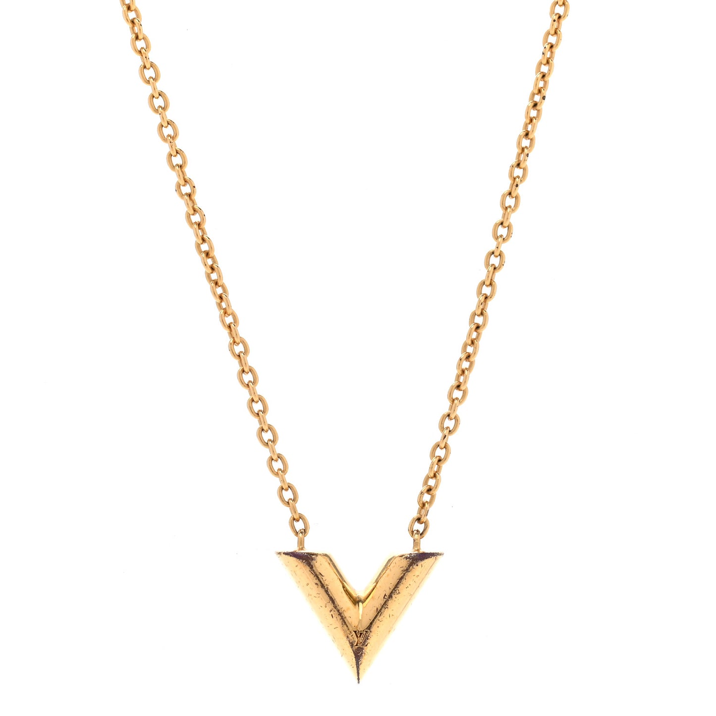 Essential V Necklace Gold