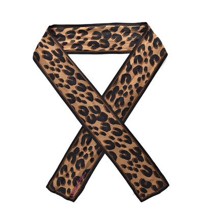 Louis Vuitton Silk Leopard Bandeau Scarf Marron 1 of 7